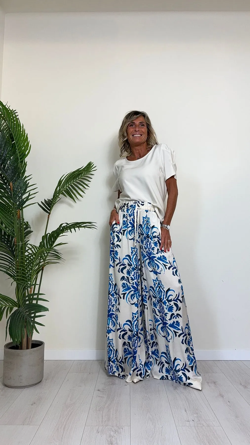 TENSIONE IN - 4P224006 - BLUSA VISCOSA MANICHE TULIPANO