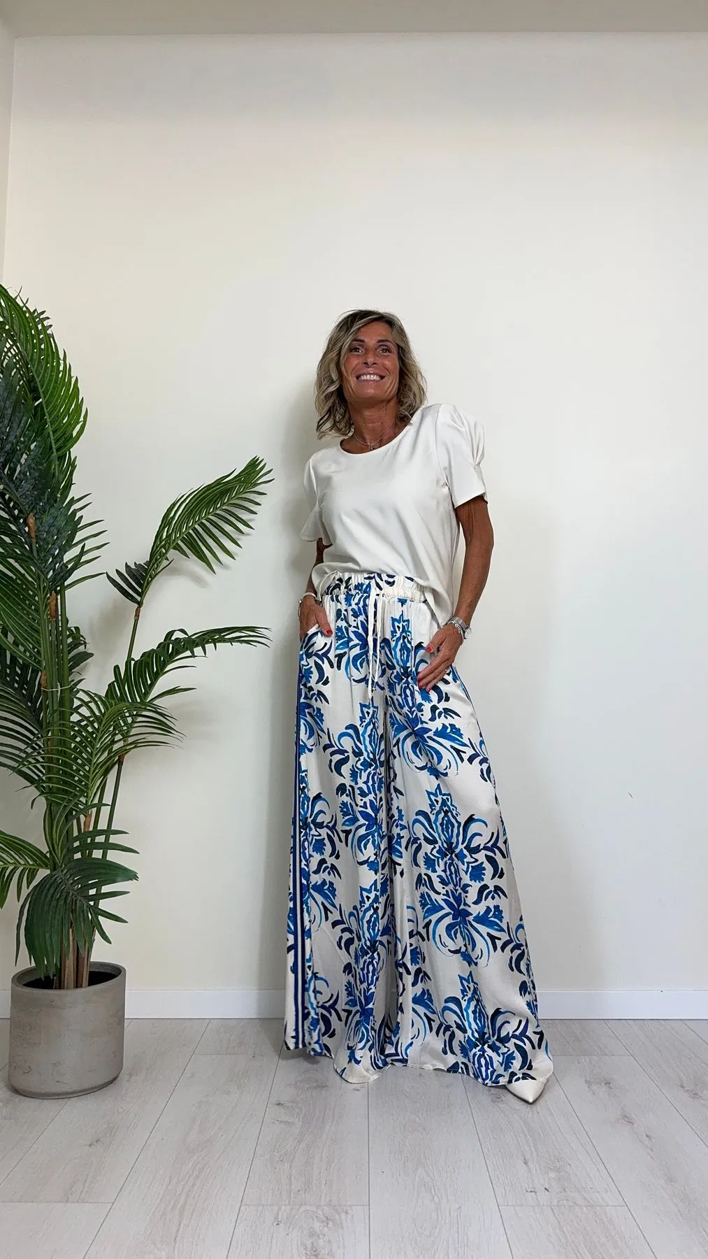 TENSIONE IN - 4P224006 - BLUSA VISCOSA MANICHE TULIPANO