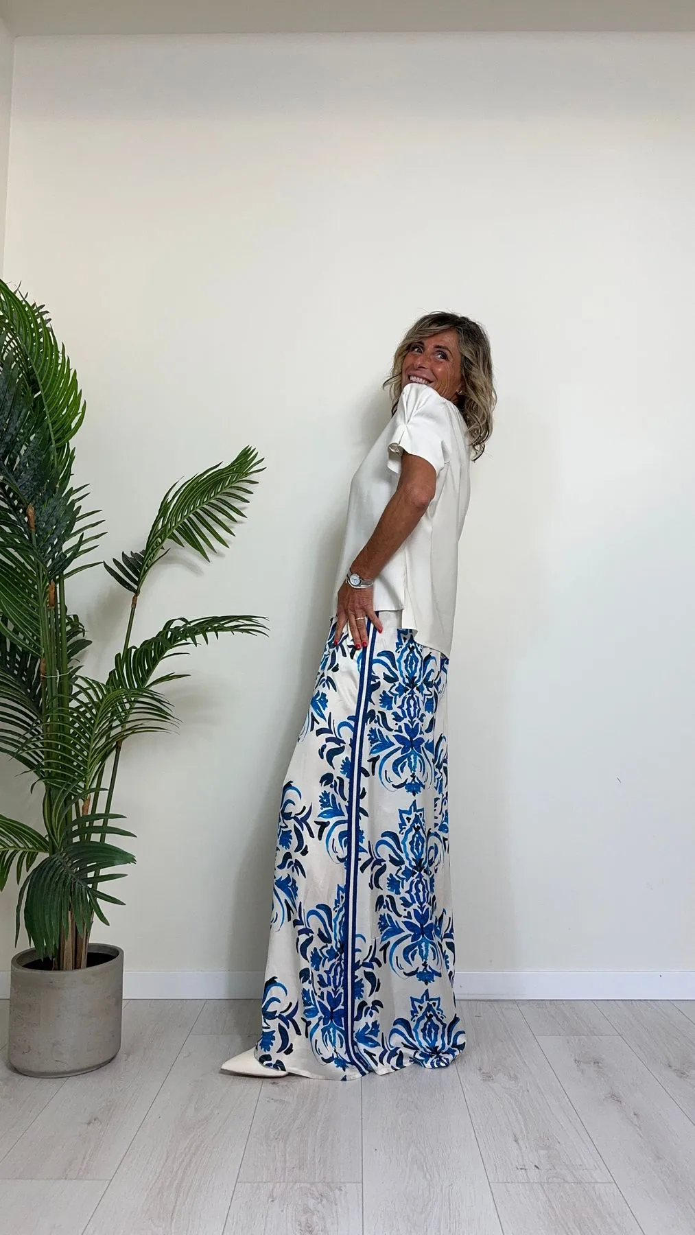 TENSIONE IN - 4P224006 - BLUSA VISCOSA MANICHE TULIPANO