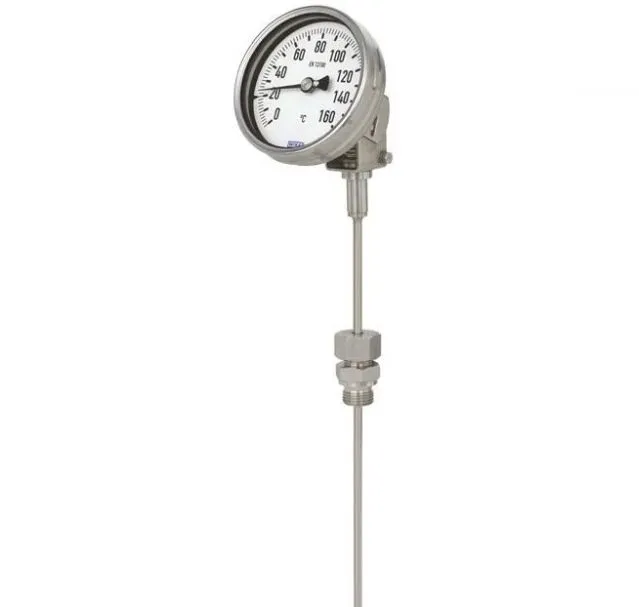 Termometro a quadrante WIKA, 0 → 100 °C Classe 1 secondo EN 13190, Ø quadrante 100mm, Quadrante
