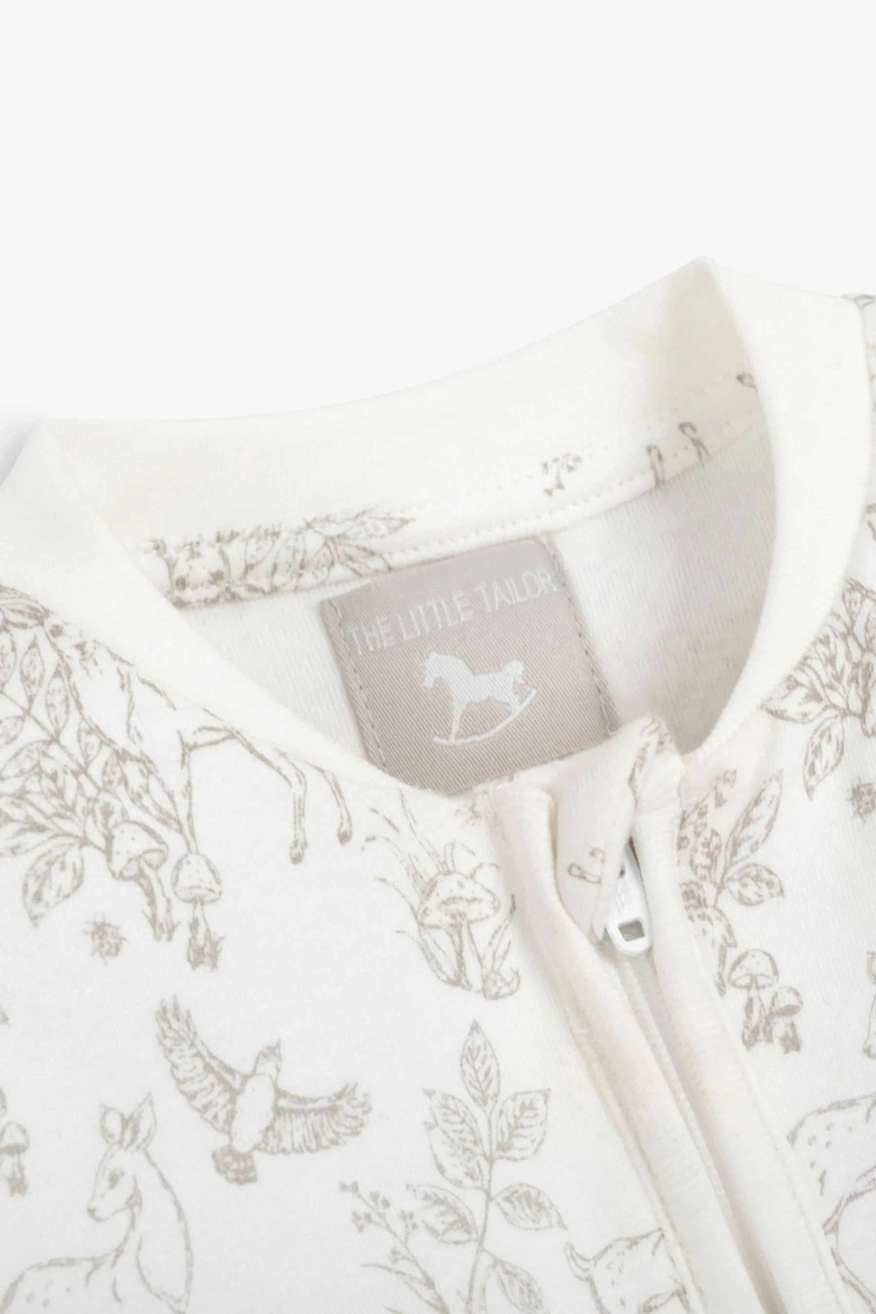 The Little Tailor Baby Front Zip Soft 100% Cotton Sleepsuit    