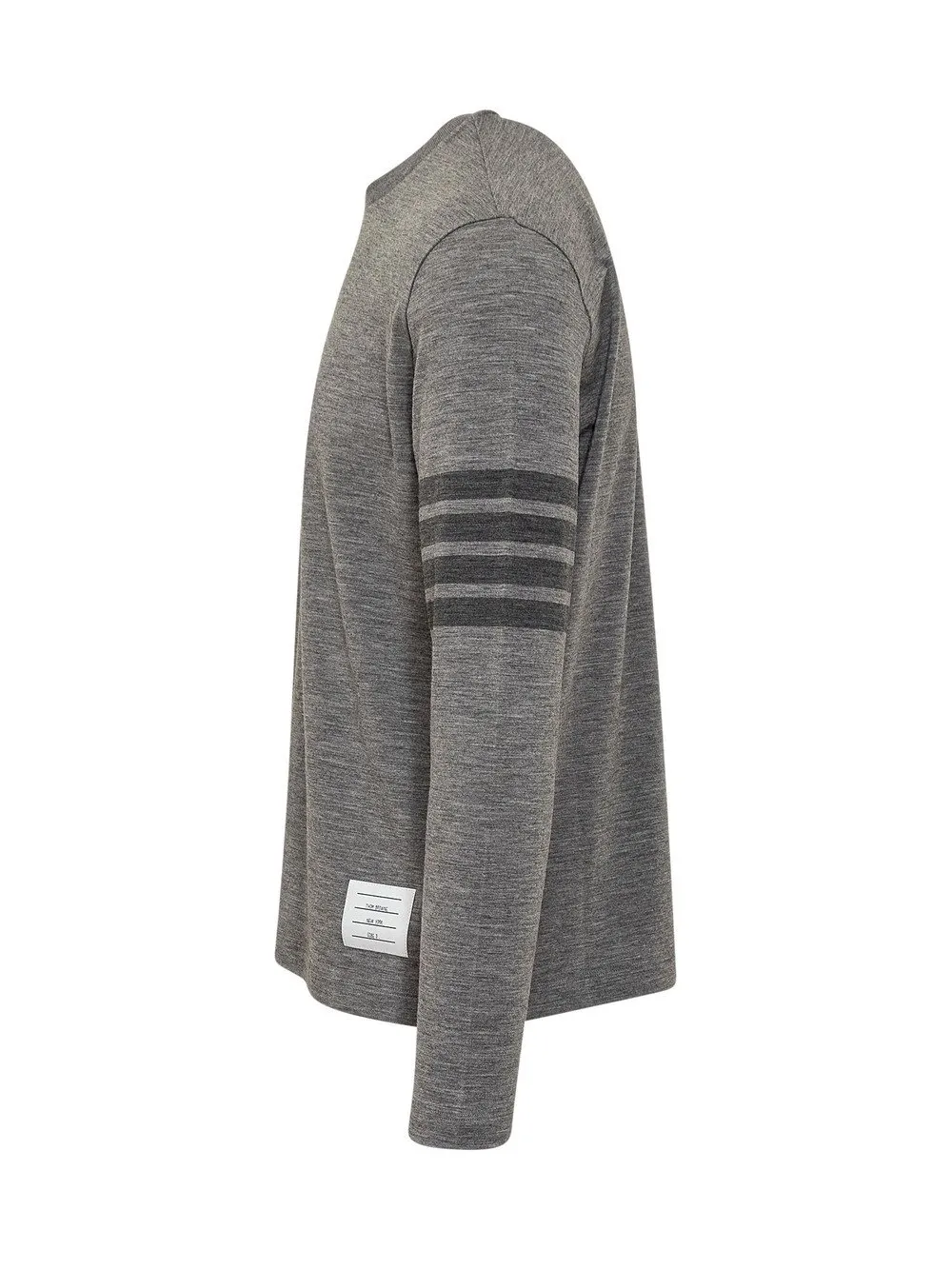 THOM BROWNE T-Shirt 4-Bar in Lana  