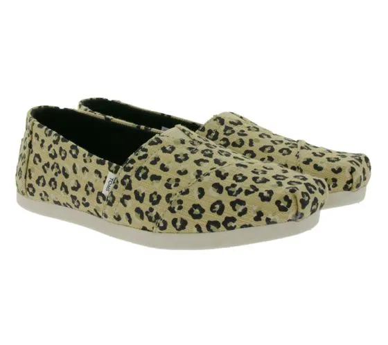 TOMS Alpargata mezze scarpe espadrillas sostenibili da donna con Ortholite in look leopardato 10016214 beige/nero