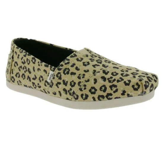 TOMS Alpargata mezze scarpe espadrillas sostenibili da donna con Ortholite in look leopardato 10016214 beige/nero