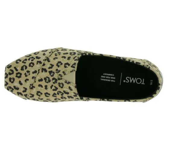 TOMS Alpargata mezze scarpe espadrillas sostenibili da donna con Ortholite in look leopardato 10016214 beige/nero
