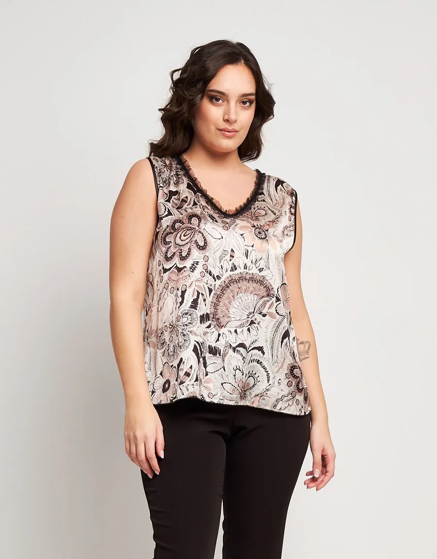 Top con volant in tulle