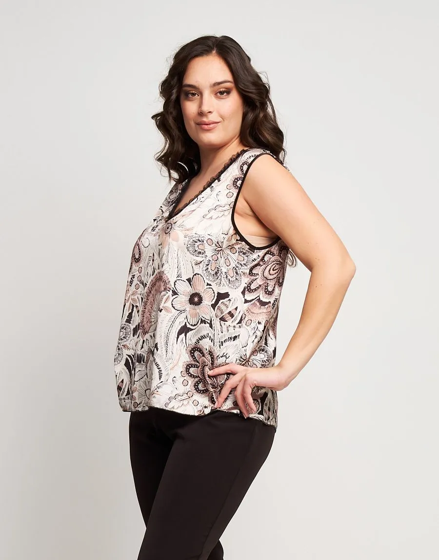Top con volant in tulle