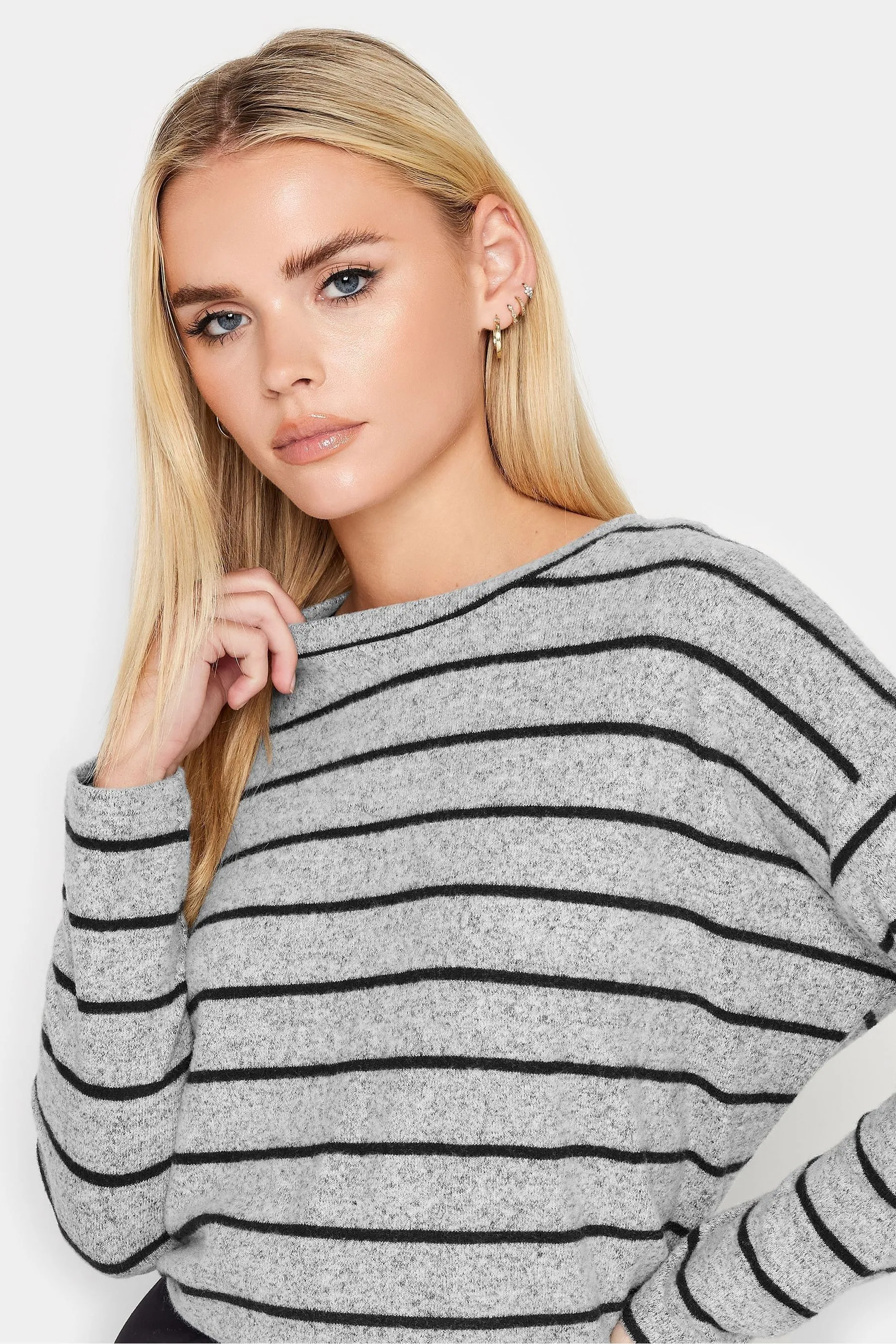 Top PixieGirl Petite A righe maniche a 3/4