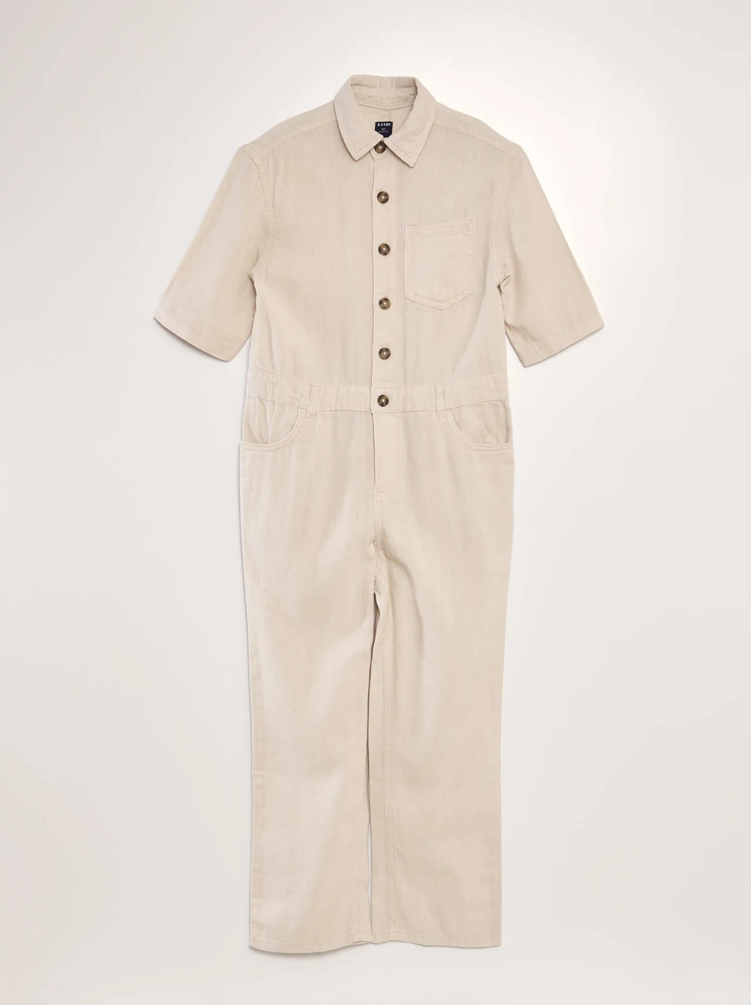 Tuta dritta a maniche corte - Unisex - BEIGE