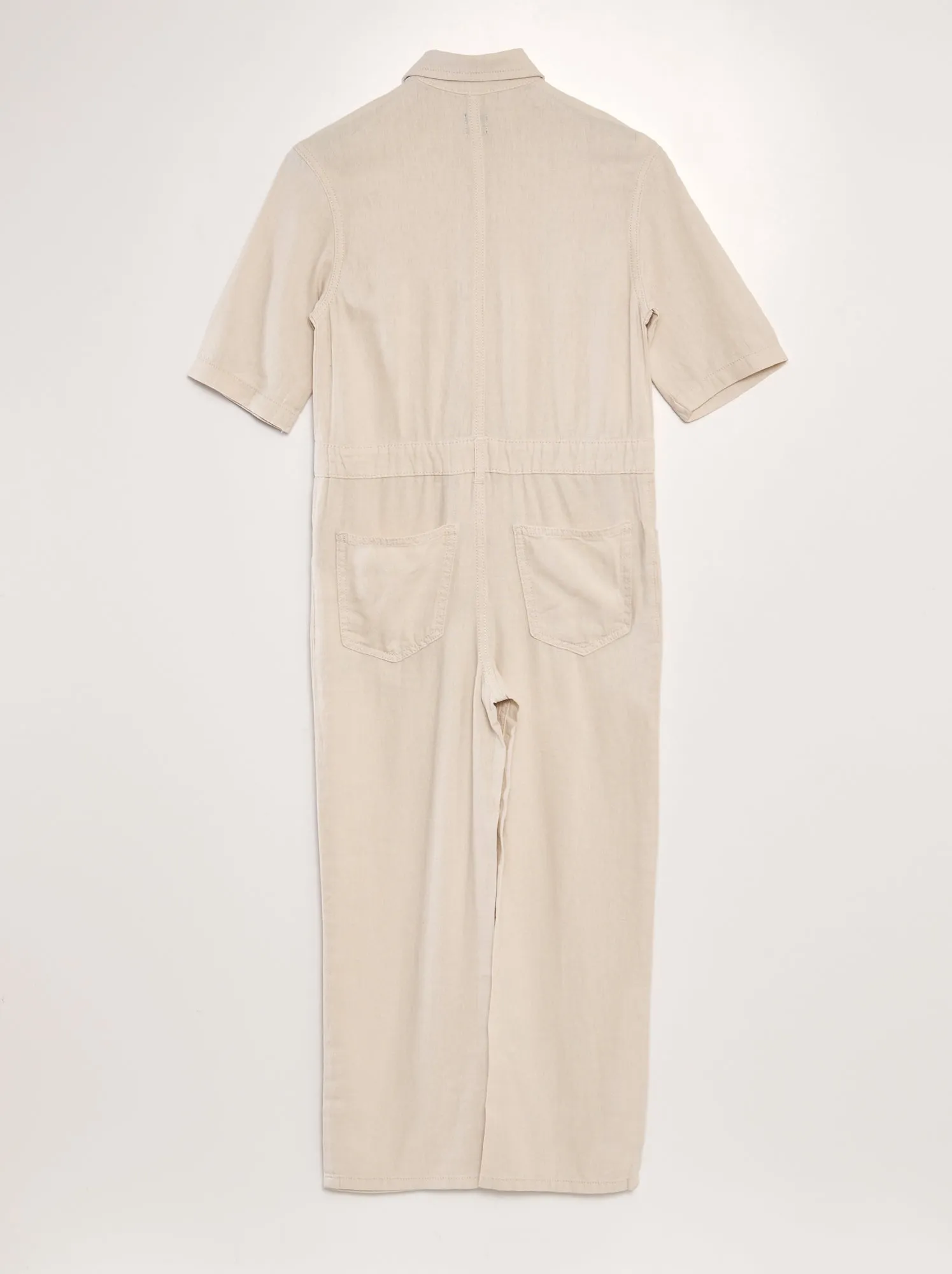 Tuta dritta a maniche corte - Unisex - BEIGE