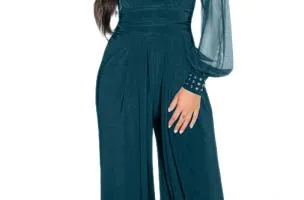 Tuta elegante con scollo a 