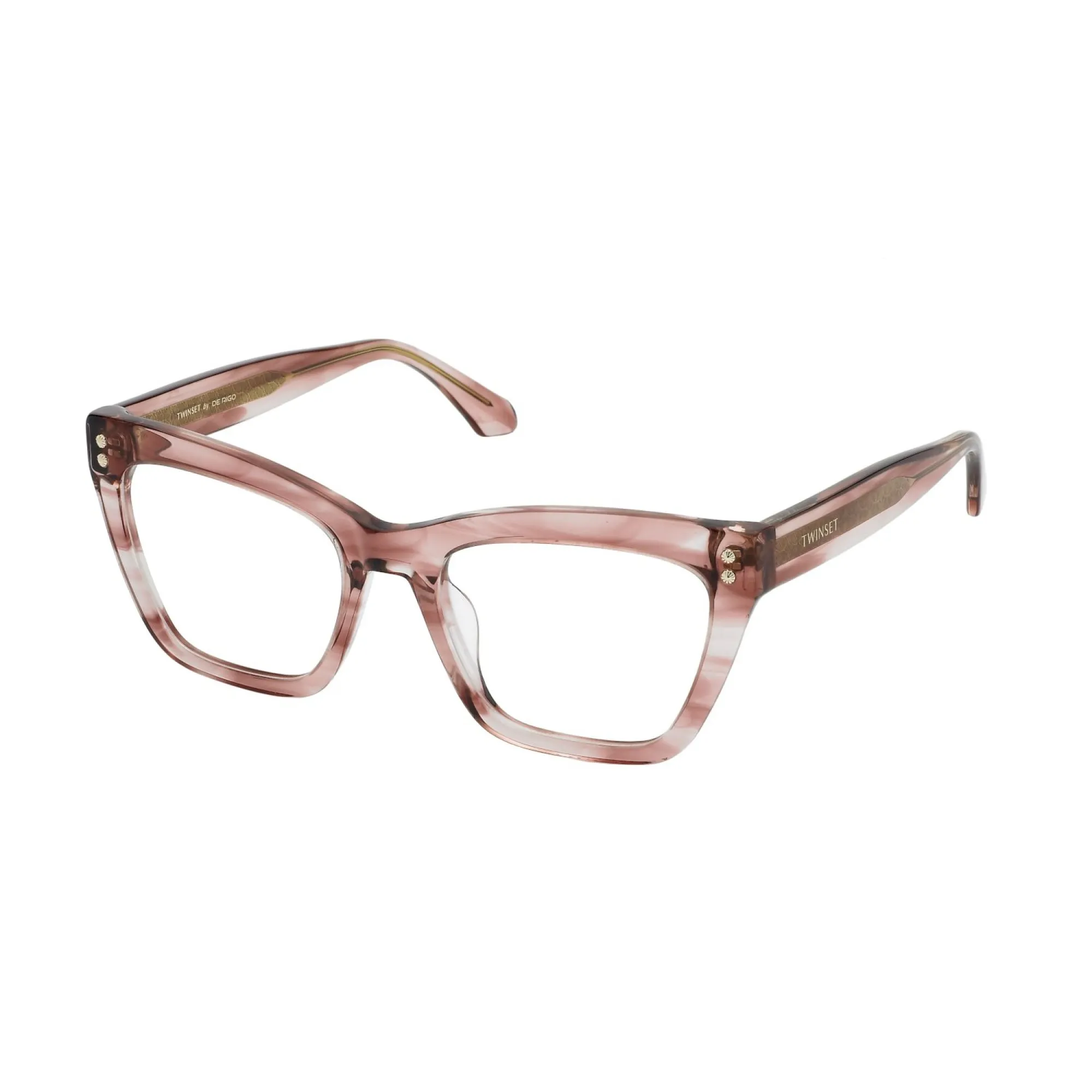   Twinset VTW013V - 09G1 Rosa A Strisce Lucide | Occhiale Da Vista Donna 