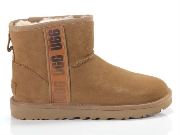 Ugg  ---------    ------------ scarpe stivaletto mini classic side logo ii marrone