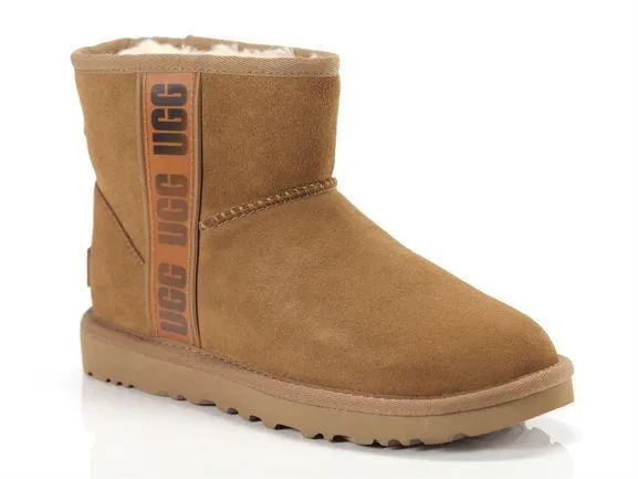 Ugg  ---------    ------------ scarpe stivaletto mini classic side logo ii marrone