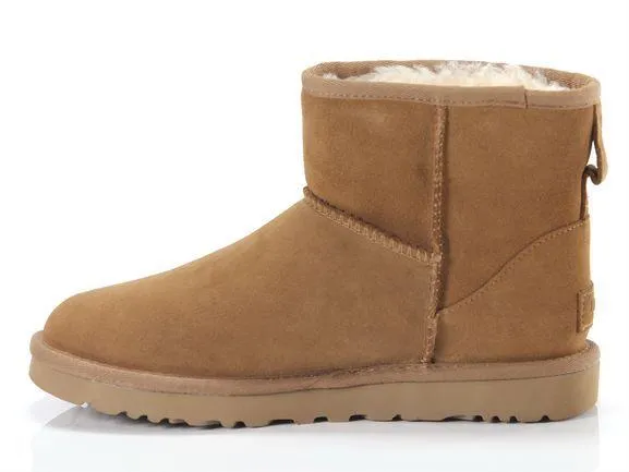 Ugg  ---------    ------------ scarpe stivaletto mini classic side logo ii marrone