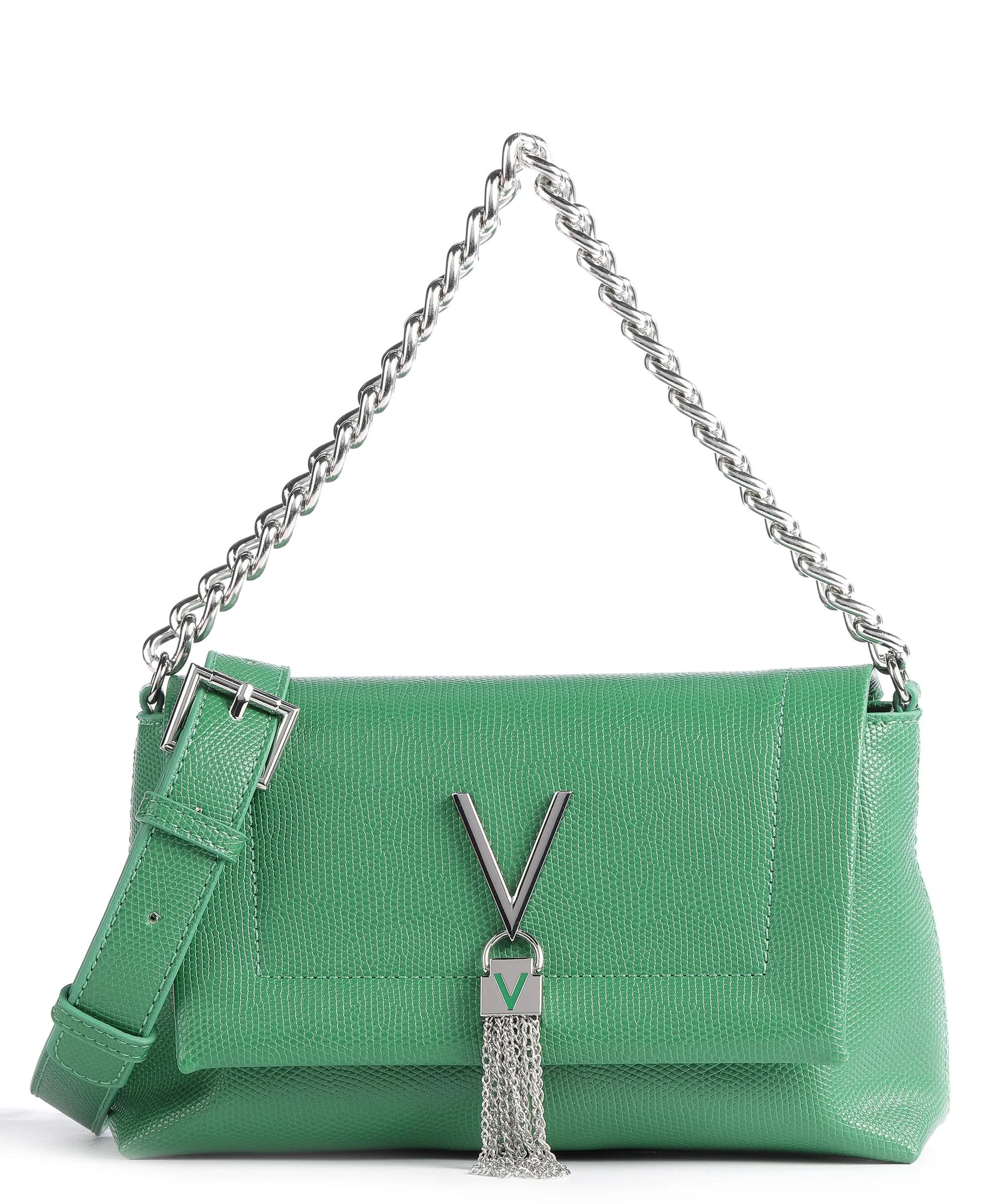  Valentino Bags Oceania Re Borsa a spalla pelle sintetica verde  