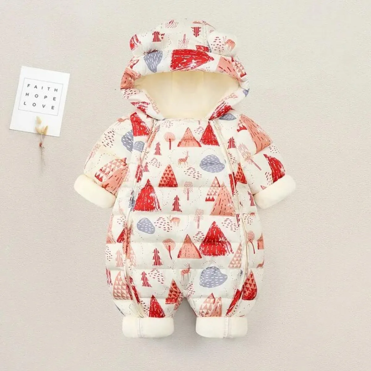 Vestiti per neonata appena nata Abbigliamento invernale Tuta da neve più velluto spesso tuta per neonato pagliaccetto tuta per b