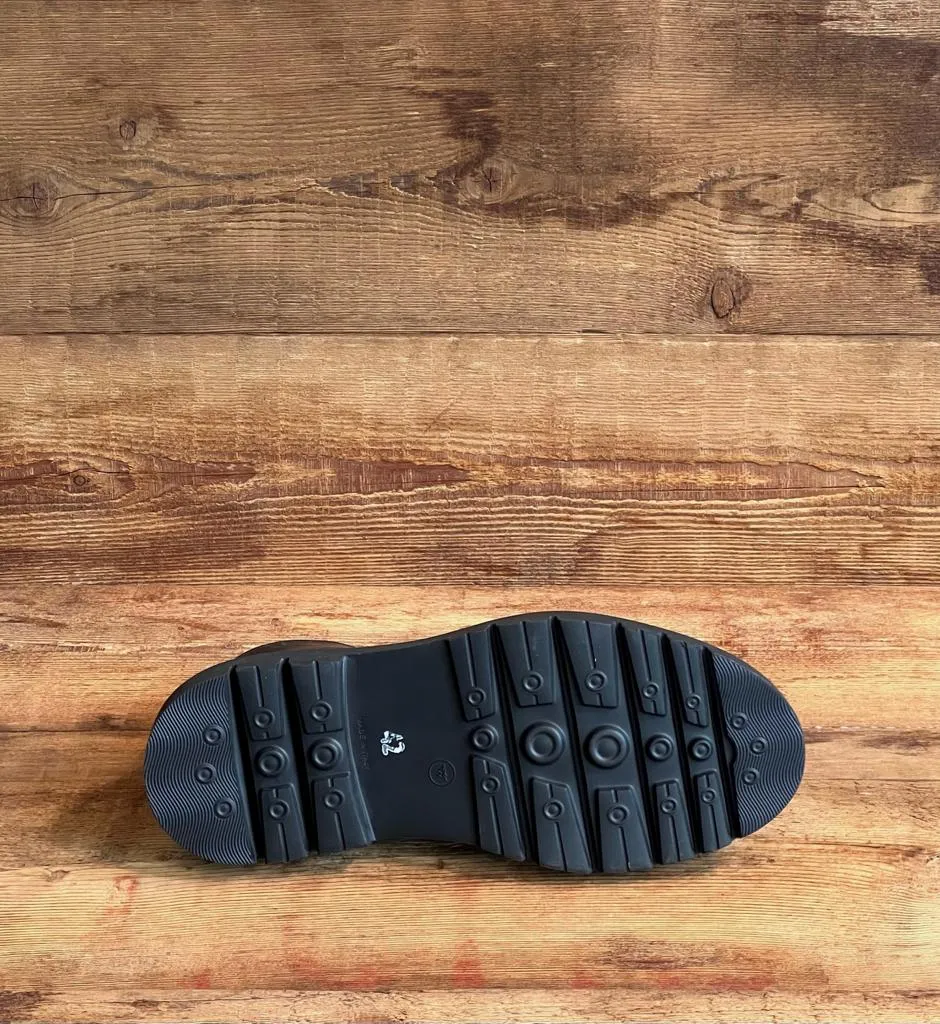 W-U1950 Anfibio Norvegese Pelle Nero Man  