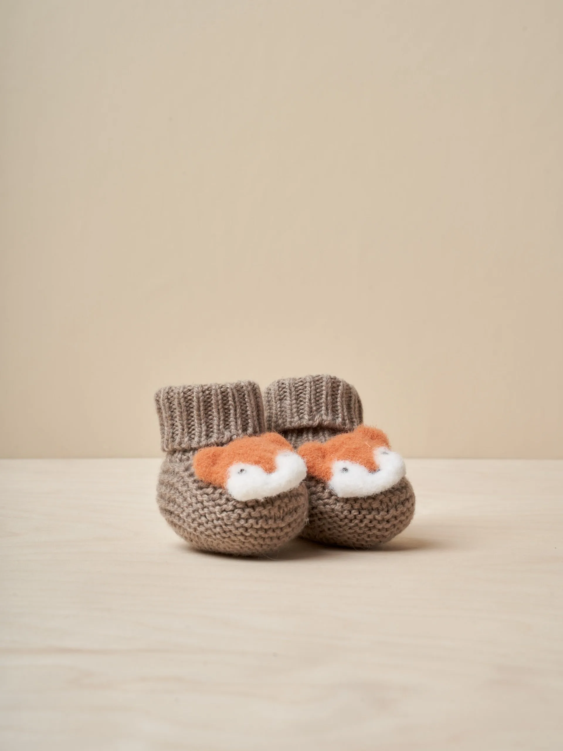 Wedoble Scarpine in Lana e cashmere Con Volpe